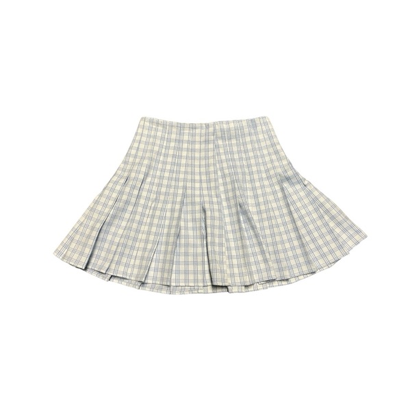 Brandy Melville Dresses & Skirts - Brandy Melville plaid blue and white pleated preppy  mini skirt size 28